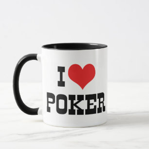 Tasse Je suis amoureux du poker cœur - Amoureux du Texas