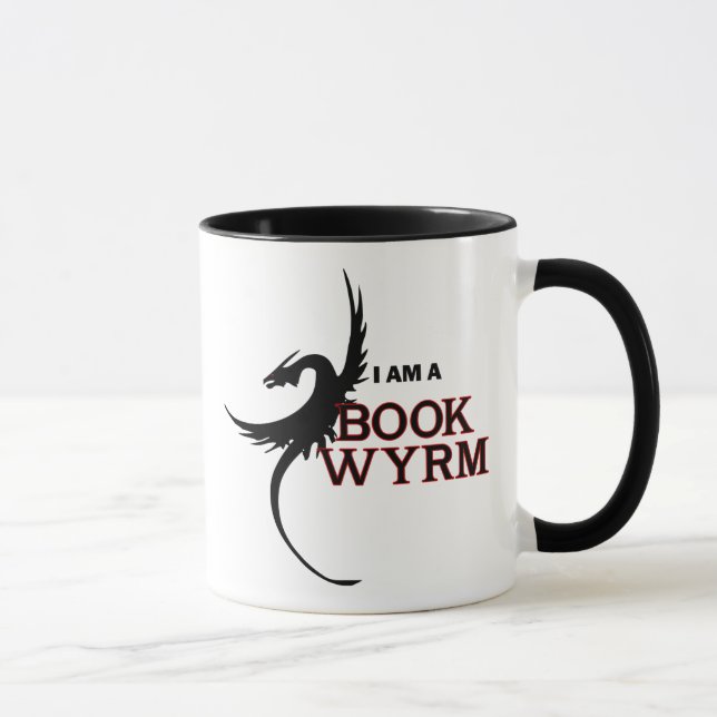Tasse Je suis un livre Wyrm (imprimé les deux côtés) (Droite)