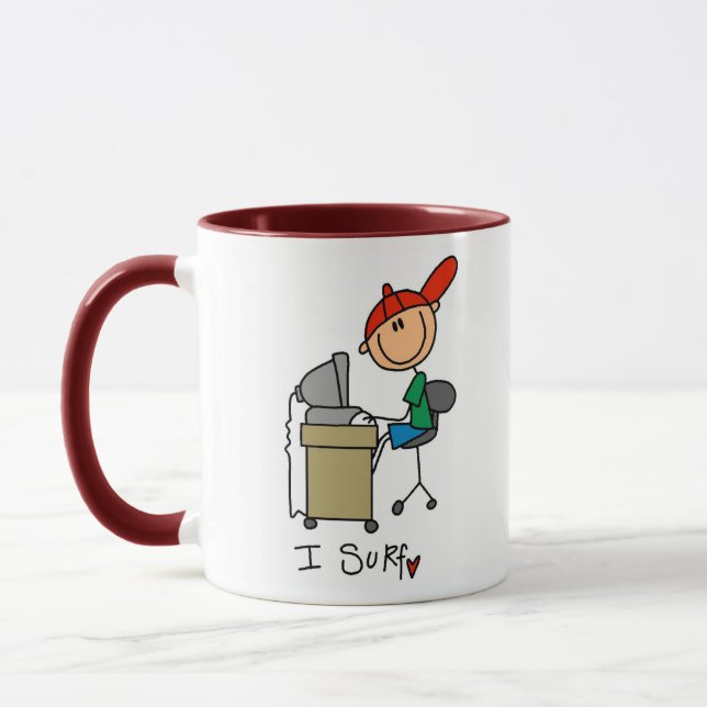 Tasse Je surfe sur le Web (Gauche)