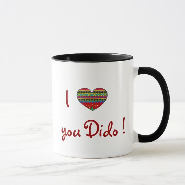 Tasse Je t'aime Dido de tout mon coeur (Droite)