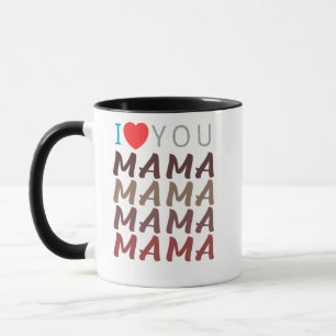 Tasse Je T'Aime Maman Cadeau Mignon de Fête des