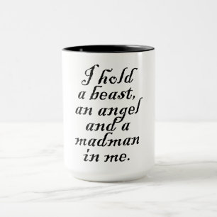 Tasse Je tiens une bête, un ange et un fou
