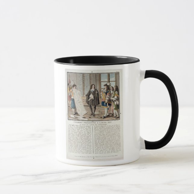 Tasse Jean Baptiste Colbert (1619-83) présente la carte (Droite)