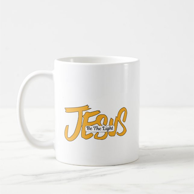 Tasse "JESUS be the light" (Links)