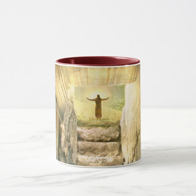 Tasse Jésus sur le tombeau vide Résurrection de Pâques (Centre)