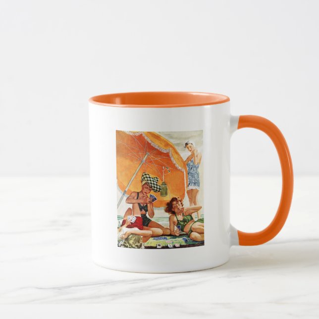 Tasse Jeu de cartes à la plage par Alex Ross (Droite)