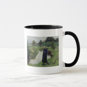Tasse Jeune fille dans les domaines,