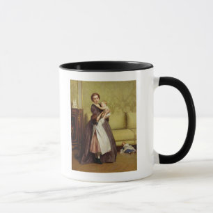 Tasse Jeune mère avec ses enfants dans un salon