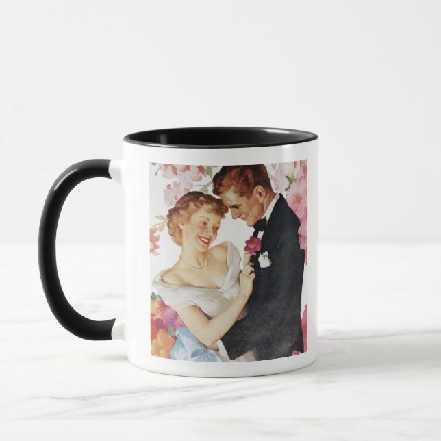 Tasse Jeunes couples dans le tenue de soirée (Gauche)