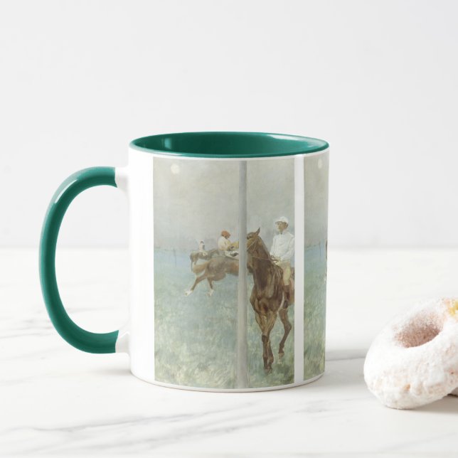 Tasse Jockeys Before the Race par Edgar Degas (Avec donut)