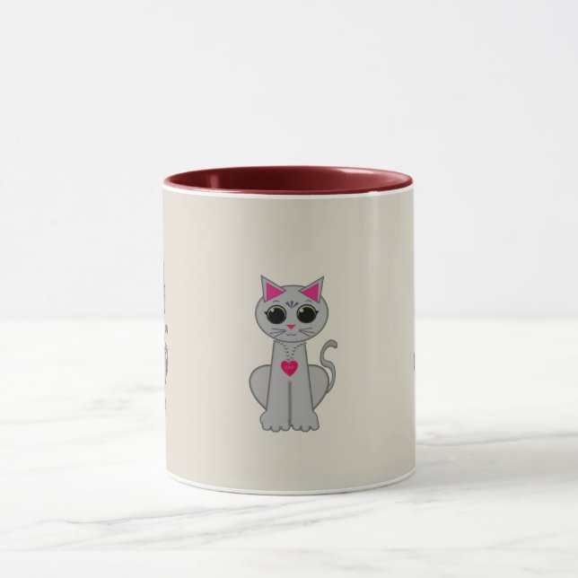 Tasse Joli chat gris (Centre)