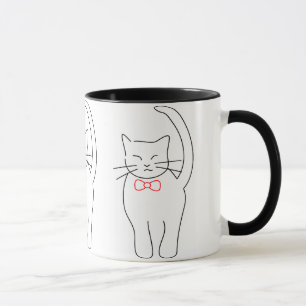 Tasse Joli Kitty Avec Bow Rouge