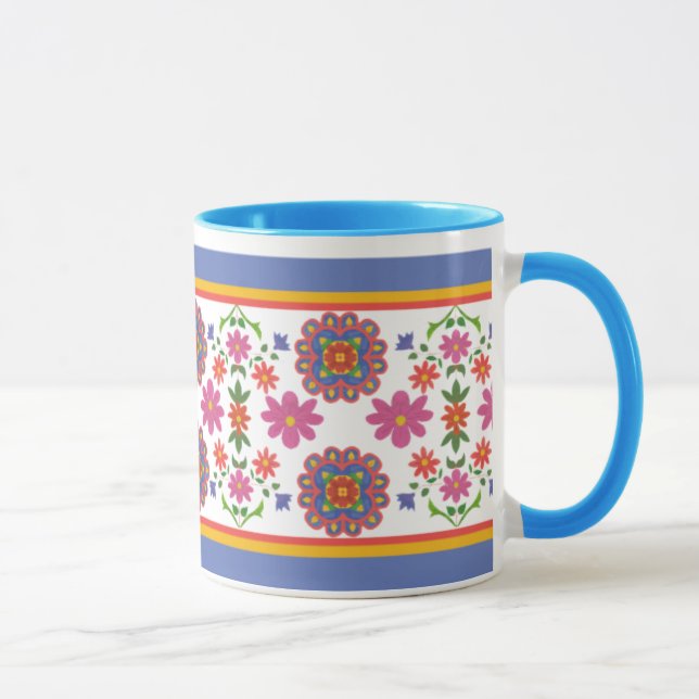 Tasse Joli Rangoli Floral Frontières Ethnic Motif (Droite)