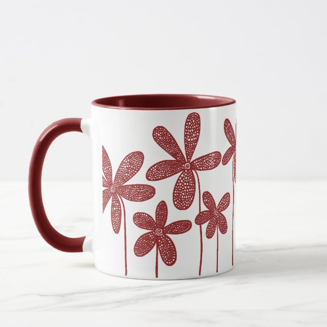 Tasse Jolies fleurs - Maroon (Gauche)