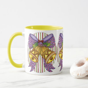 Tasse Jolis grelots de Noël avec ruban et nœud