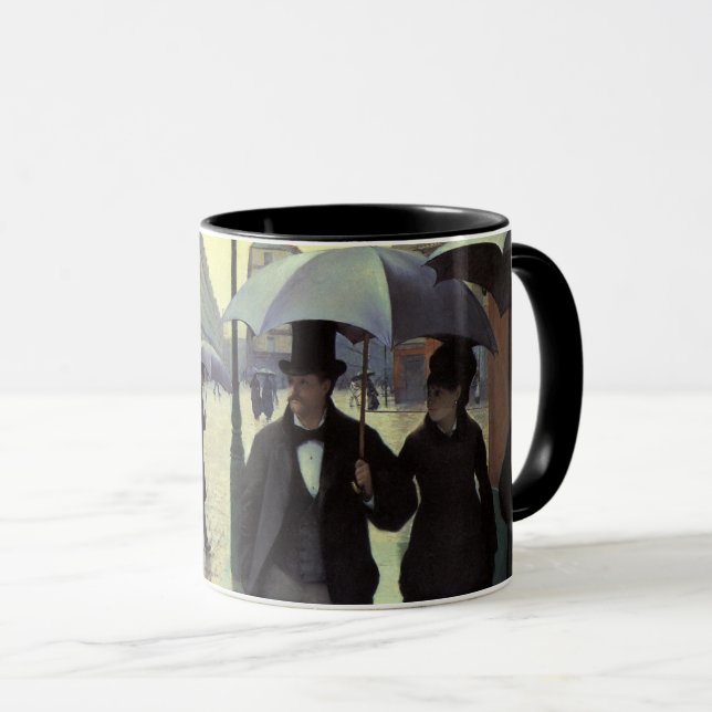 Tasse Journée de la Pluie de Paris par Gustave Caillebot (Devant droit)