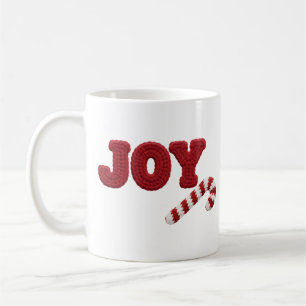 Tasse Joy Crochet Candy Cane de Noël
