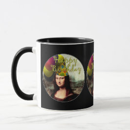 Tasse Joyeux anniversaire Mona Lisa