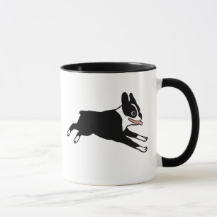 Tasse Joyeux Boston Terrier Running Joli chien de dess