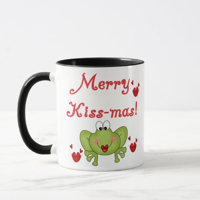 Tasse Joyeux Noël de grenouille Kissmas (Gauche)