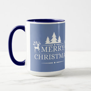 Tasse Joyeux Noël deux tonalités Mug-Blue