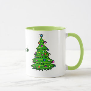 Tasse juive de Chrismukkah d'arbre de Noël