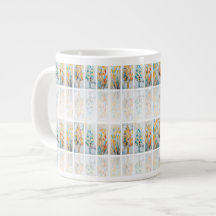 Tasse Jumbo Carreaux Botaniques Jubilé Doré DigAI