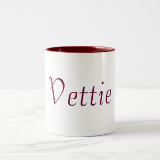 Tasse Kaffee des persönlichen Namens (Vettie)