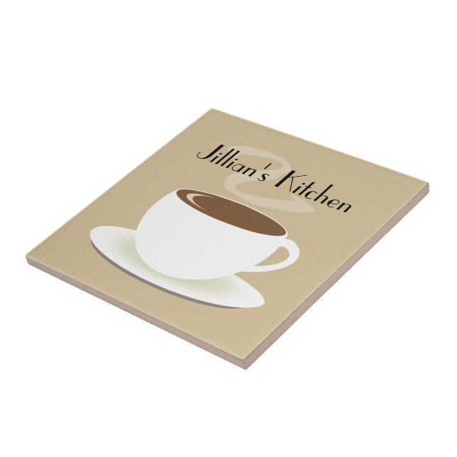 Tasse Kaffee-Küchen-Fliese Fliese (Seite)