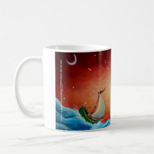 Tasse, Kaffee, Segeln, Welle, Vogel Kaffeetasse
