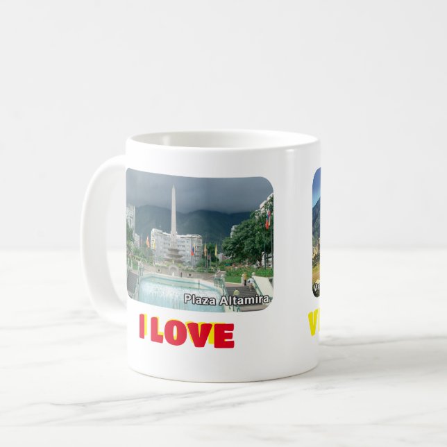 Tasse Kaffee Tasse I Liebe Venezuela, kundenspezif (Vorderseite Links)