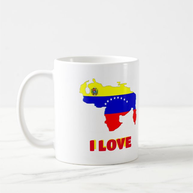 Tasse Kaffee Tasse I Liebe Venezuela, kundenspezif (Links)