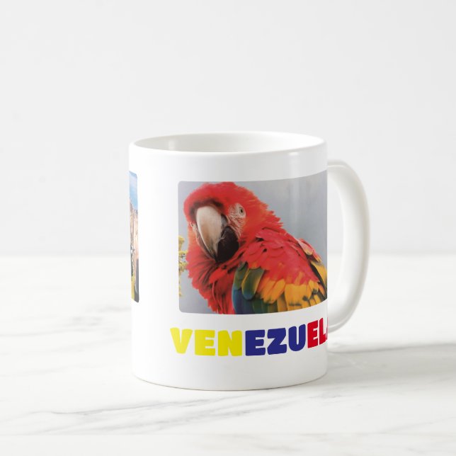 Tasse Kaffee Tasse I Liebe Venezuela, kundenspezif (VorderseiteRechts)