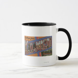 Tasse Kalamazoo, Michigan - Scènes de grandes lettres