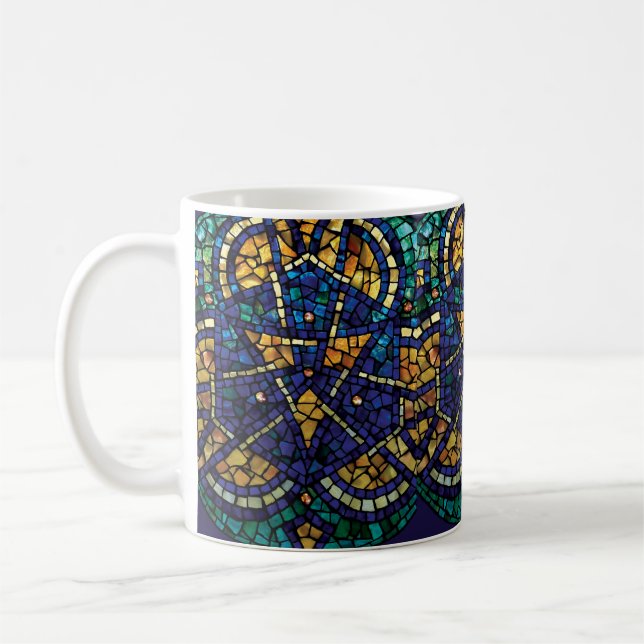 Tasse "kaléidoscope " de mosaïque souillé en verre (Gauche)