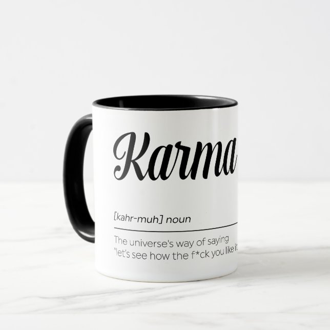 Tasse Karma Définition Drôle (Devant gauche)