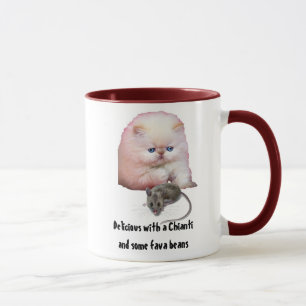 Tasse/Katze/mit Maus/fava Bohnen Tasse