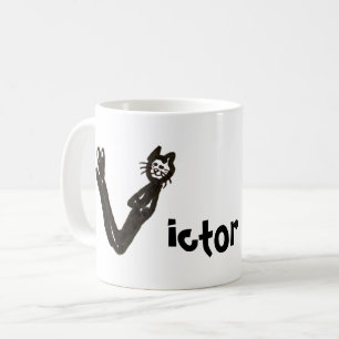 Tasse - Katzenbrief V mit Name