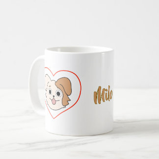Tasse Kawaii Chien Toutou Cœur - Cadeau pour les A