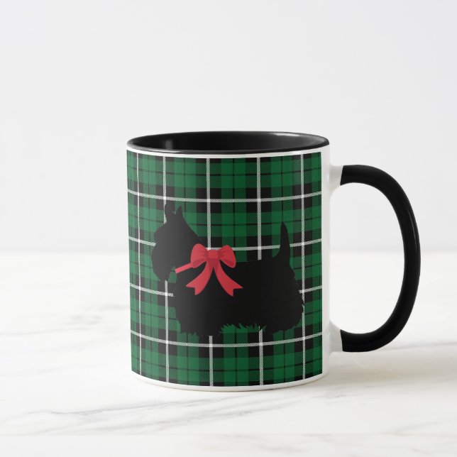 Tasse Kelly green Scottish Terrier blanc/noir plaid (Droite)