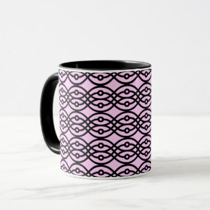Tasse Kimono imprimé, rose glacé et noir