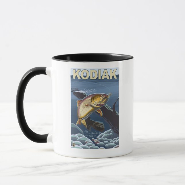 Tasse Kodiak, section transversale de la truite fardée d (Gauche)