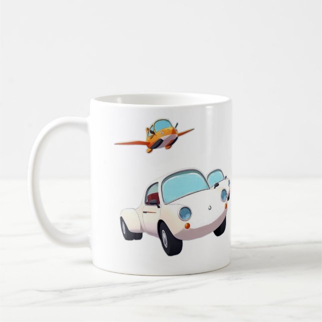 Tasse - Kraftfahrzeuge und Flugzeug (Links)