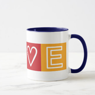 Tasse L-O-V-E - Symbole du coeur et de la paix