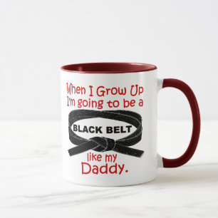 Tasse La ceinture noire de KARATÉ aiment mon papa 1