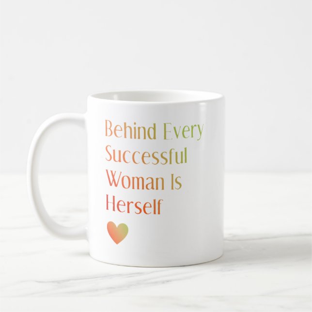 Tasse La citation de confiance derrière la femme est (Gauche)