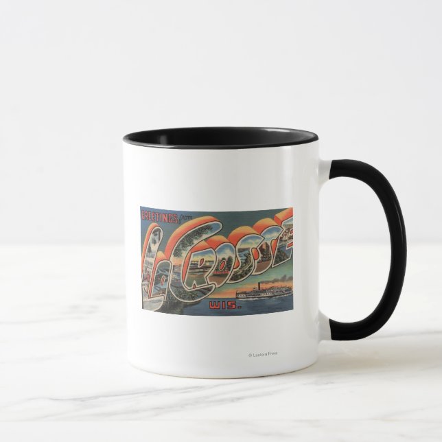 Tasse La Crosse, Wisconsin - Scènes de grandes lettres (Droite)