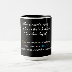 Tasse Là, leur, ils orthographient la police
