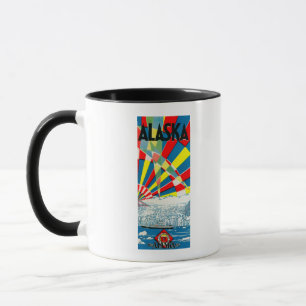 Tasse La ligne affiche de l'Alaska de paquebot