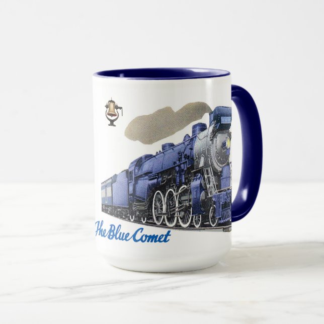 Tasse La locomotive à vapeur bleue de comète (Devant droit)